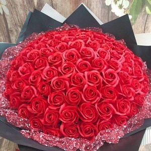 Bó hoa hồng sáp 99 bông rẻ đẹp
