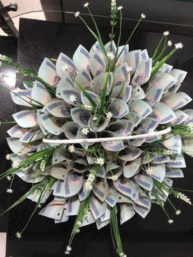 Hoa sinh nhật bằng tiền