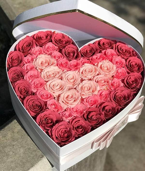 Bó hoa hồng hình trái tim đẹp nhất 2023 tặng người yêu