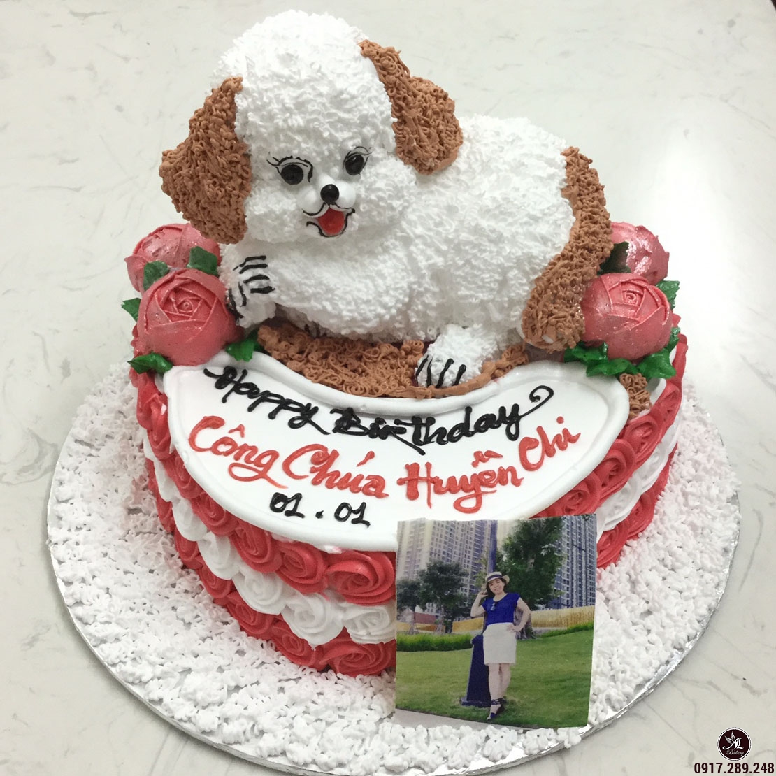 Bánh sinh nhật chú chó đẹp - Thu Hường bakery