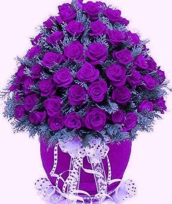 Bó hoa đẹp màu tím