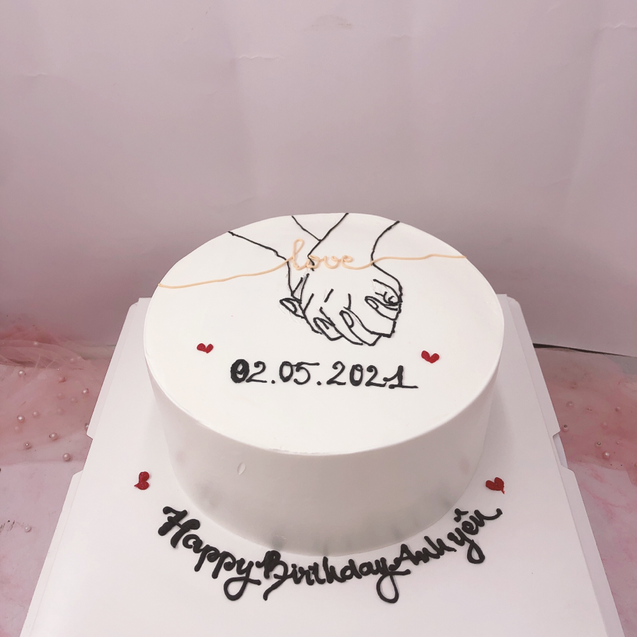 Bánh sinh nhật Hàn Quốc trang trí đơn giản - Thu Hường Bakery