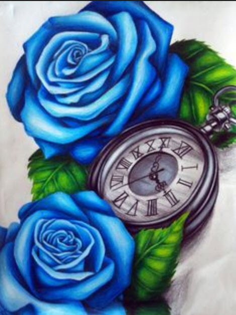 Sắc xanh lá cây của hoa hồng xanh trên tay bạn thật là nổi bật và độc đáo. Hãy chiêm ngưỡng hình xăm này ngay!