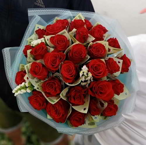 Bó hoa tiền sinh nhật độc đáo nhất hiện nay  Shop hoa tiền Hà Nội