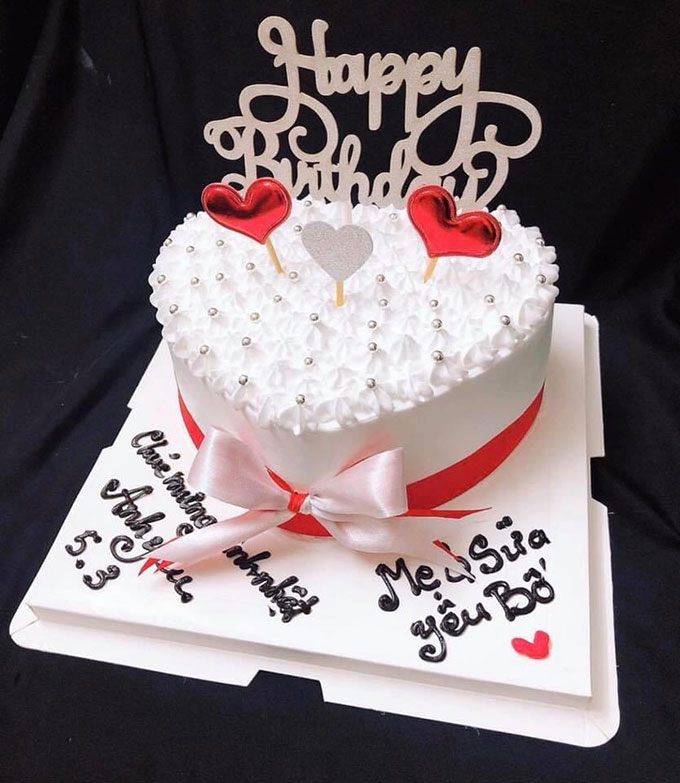 Bánh kem sữa trái cây tươi là mẫu bánh sinh nhật đơn giản dành tặng cho chồng  yêu (M23) - FRIENDSHIP CAKES & GIFT