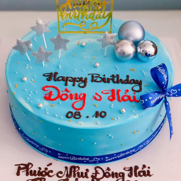 Mẫu bánh kem ngày phụ nữ 20/10 tạo hình xoắn kem màu xanh nhẹ nhàng (Mẫu  53609) - FRIENDSHIP CAKES & GIFT