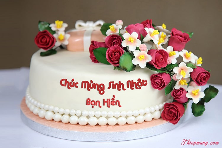 Bánh kem sinh nhật khắc tên - Alo Flowers